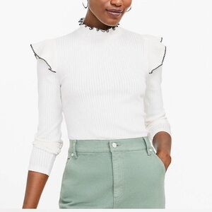 LOFT White Long Sleeve Blouse